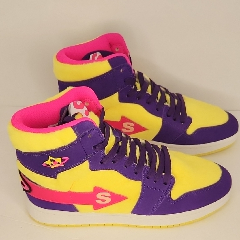 Sukamii Star Bears High-Top Sneakers - Yellow and Purple